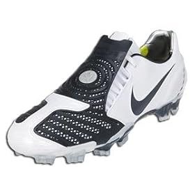 Nike Total90 Laser II FG - White/Dark Obsidian/Metallic Silver Firm Ground Soccer Shoes