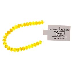 Gemstone Bead Yellow Marble, 7 Inch Strand