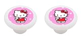 Hello Kitty Flowers Set of 2 Decorative Ceramic Drawer Knobs