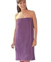 Ladies Towelling Sarong / Bath Towel Wrap, Deep LILAC Colour, 100% Cotton, velcro fastening