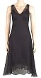 CRINKLE SILK CHIFFON SEAMED DRESS
