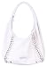 Michael Kors Silver Studded ID Chain Large Hobo Vanilla