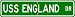 USS ENGLAND CG 22 Street Sign - Navy Ship