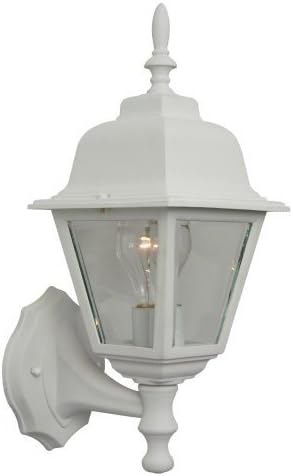 Exteriors Z170-04 Coach Lights 1 Light Wall Mount Light Fixture with Clear Beveled Glass, Small, Matte White by Exteriors