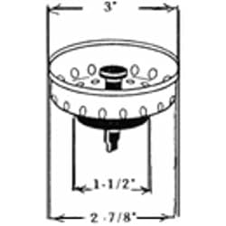 United States Hdwe. P-608C Basket Strainer