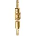 Brass Double Shut-Off Quick Connect Tube Fitting, Barbed Coupler, 5/32" Tube ID, with Buna-N Seal