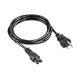 3 Prong 6 Ft Ac Wall Cord Plug Cable for Dell Inspiron Latitude Vostro XPS ; IBM Lenovo Thinkpad ; Hp Pavilion Compaq Presario ; Asus ; Sony Vaio Toshiba Satellite Acer Aspire Extensa Travelmate ; Gateway - MSI Notebook Computer Charger Ac Laptop Power Cord Cable
