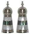 Decorative Salt and Pepper Shakers with Mother of Pearl Sides