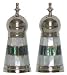 Decorative Salt and Pepper Shakers with Mother of Pearl Sides