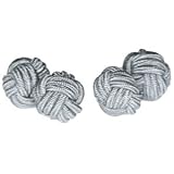Grey Silk Knot Cufflinks