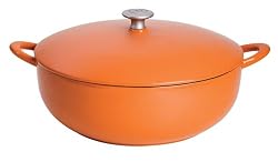 MarioBatali7-1/2-QuartCast-IronSoupPot,Persimmon