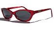 Porn Star Optics Womens TEASER Blood Red Sunglasses with Smoke Polycarbonate Lenses