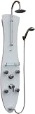 PULSE Showerspas 1006W Molokai Pre-plumbed Tempered Glass Shower System, White