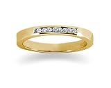 0.07 channel set diamond band in 14k Yellow Gold