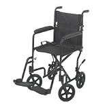 Adepta Medical 57280 BLK 17 Inch Aluminum Transport Chair Black