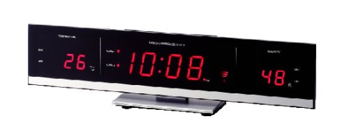 I.D.E.Ainternational 電波LED温湿時計 LCR031-R