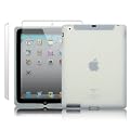 APPLE IPAD 2/3 SILIKON SKIN CASE SCHUTZH�LLE IN TRANSPARENT + 2 x DISPLAYSCHUTZFOLIE