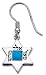 Star of David pair of earrings with Turquoise Stone
