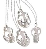 Potpourri 2 Parent 2 Child Silver Pendant