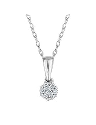 Diamond Cluster Pendant 1/20ctw