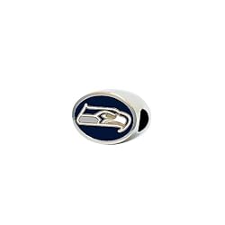 Seattle Seahawks Charm Fits Most Pandora Style Bracelets Like Pandora Chamilia Zable Troll & More