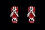 University of Georgia Bulldogs Red Flip-Flop Earrings