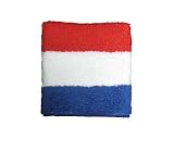 GOGO�?� NBA Style Red White Navy 3 Color Stripe Athletic Wristband (Wide Stripe)(Price / Piece)
