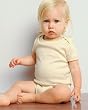 Bella Infant's 5.8 oz. Baby Rib Organic Short-Sleeve One-Piece Onesie 104 off-white 6-12 Months