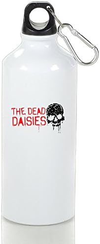 EVALY The Dead Daisies Skull Portable Sports Kettle Cups White With Carabiner Hook,400-600ml /6.5OZ