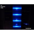 LED 4-er Glasbodenbeleuchtung-Komplett-Set in Blau+Trafo+Fu�schalter
