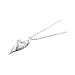 Nickel Free Silver Necklaces Open Heart Abstract Design Cz Necklace