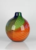 Colorful Heavy Handblown Art Glass Vase ZV400 (A80-1)