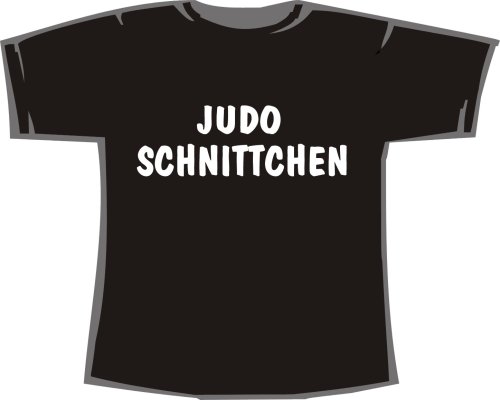 Judo Schnittchen; T-Shirt schwarz