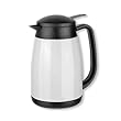 Isosteel Tableline VA-9340K Vakuum-Isolierkanne 1,0 L aus 18/8 Edelstahl wei� beschichtet mit Quickstop-Einhandausgie�system