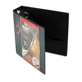 EasyOpen ClearVue Locking Round Ring Binder, 3 Capacity, Black