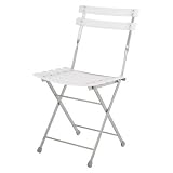 Caine Folding Chair Set of 4 - White/Aluminum
