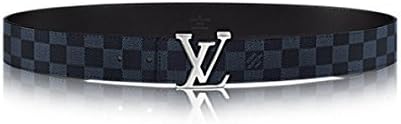 Designer Inspired LV Initiales Damier Graphite Belt