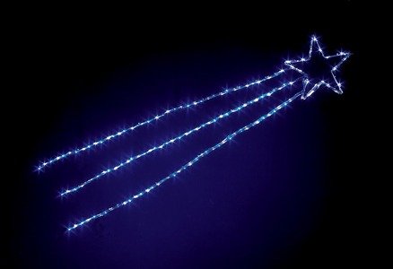 【クリスマスイルミネーション】LED　シューティングスター ホワイト/ブルー　★星から流れるような点滅を含め4パターンの光り方可能