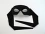 Unisex Italian Masks Fabric Costume Masquerade Venetian Mask Black