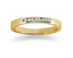 0.07 channel set diamond band in 18k Yellow Gold