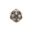Chessex Translucent 16mm d20 Dice, Smoke with white numbers