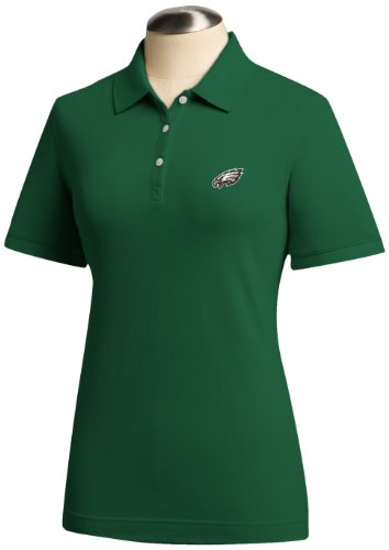 NFL Philadelphia Eagles Women's Ace Polo, Hunter, Large