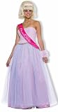 Womens Adult 50s Prom Queen Pink Dress Couples Costume Womens US Standard (6-12)