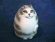 Grey Striped Tabby Cat Collectible Resin Figure