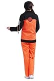 E-Mell Unisex Naruto Cosplay Naruto Uzumaki The 2nd Generation of Suit L Orange