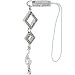 BABY PHAT Silver Crystal LINEAR DIAMOND CAT Cell Phone Charm