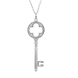 Sterling Silver Key Necklace
