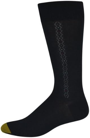 Gold Toe Men's Socks Clock Neat Crew Black 1pair