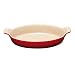 Le Creuset Heritage Stoneware 1-Quart Oval Au Gratin Dish, Cherry