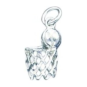 Buy Sterling Silver Basketball and Hoop Charm by FindingKing